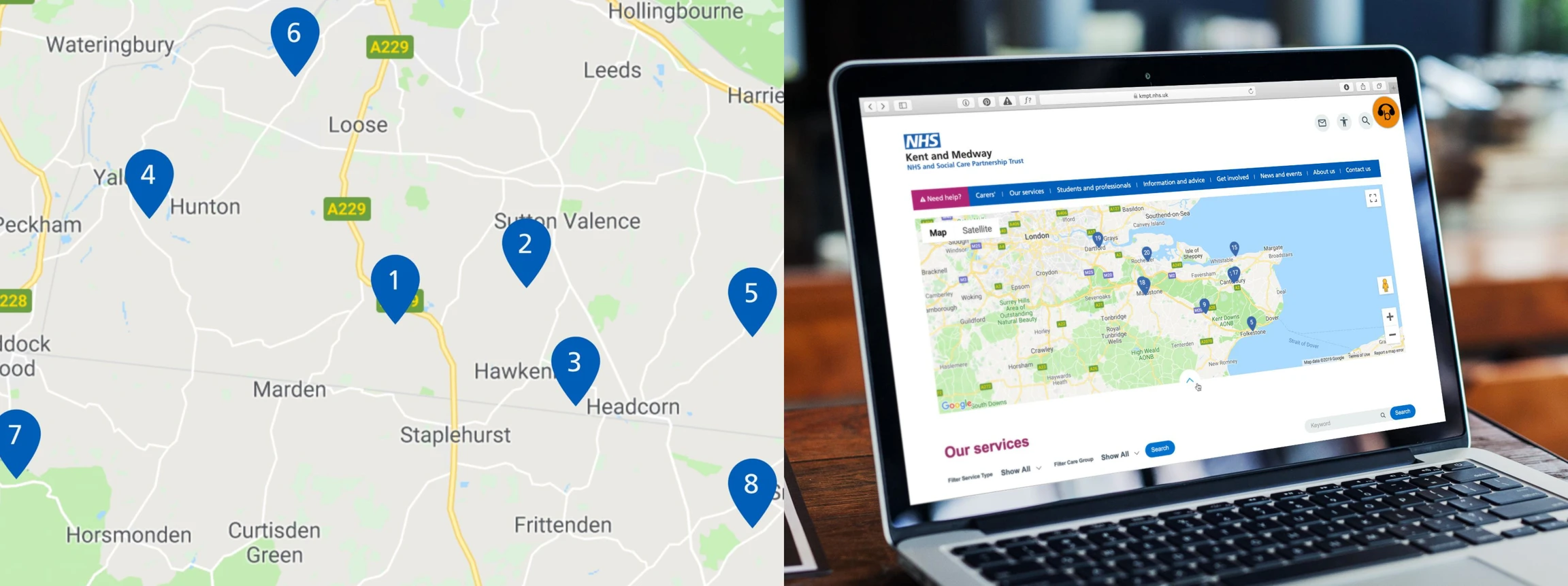 NHSK+M Map And Web